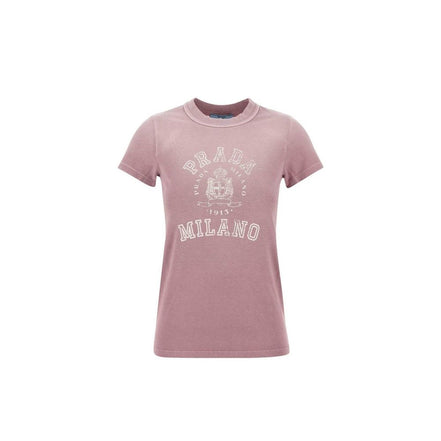 T-shirt en coton multicolore Prada