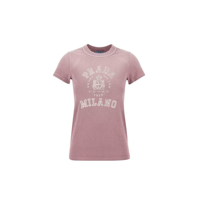 T-shirt en coton multicolore Prada