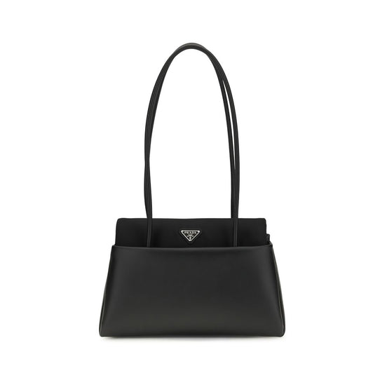 Prada Black Calf Leather Shoulder Bag