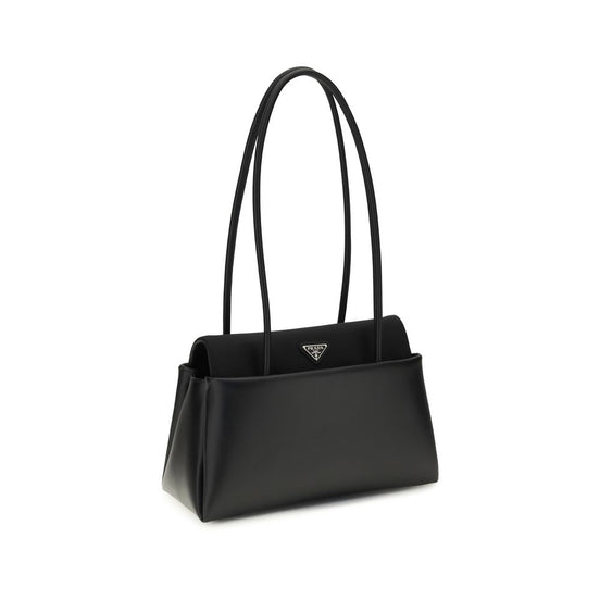 Prada Black Calf Leather Shoulder Bag