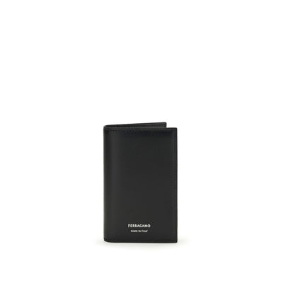 Ferragamo Black Calf Leather Wallet