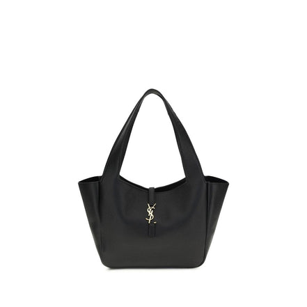 Saint Laurent Black Other Fibres Shoulder Bag