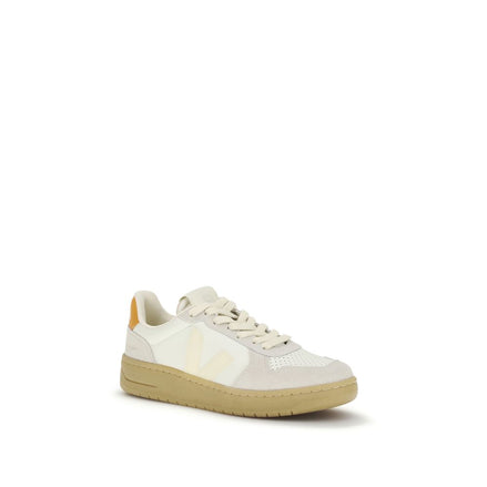 Veja White Calf Leather Low Top Sneakers