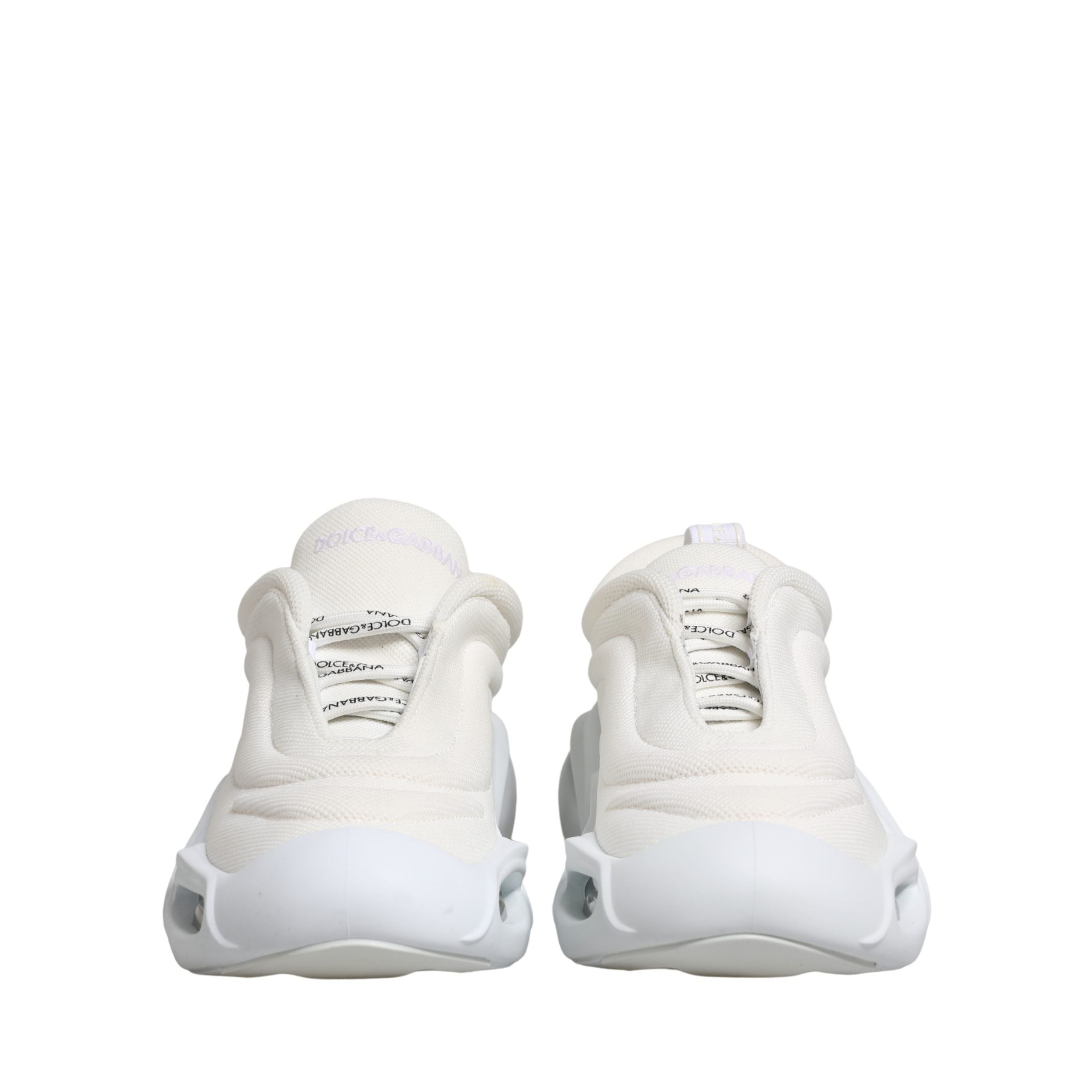 Dolce & Gabbana White Slip On Wave Low Top Sneakers