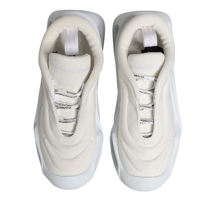 Dolce & Gabbana White Slip On Wave Low Top Sneakers