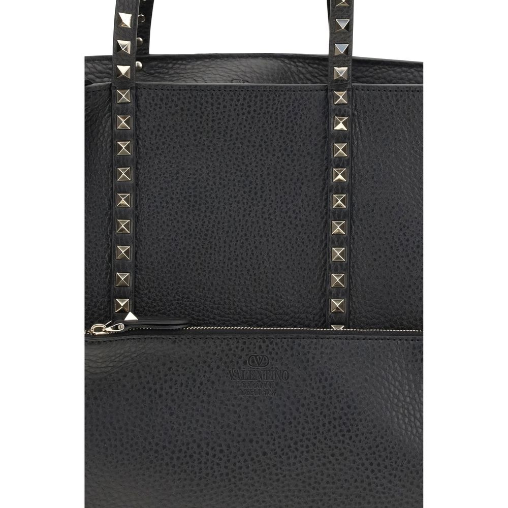 Sac bandoulière Valentino Garavani en cuir de veau noir