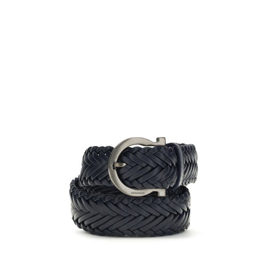 Ferragamo Blue Calf Leather Belt - Men