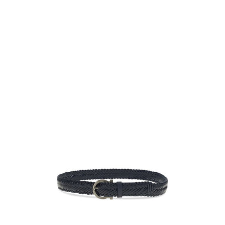 Ferragamo Blue Calf Leather Belt - Men