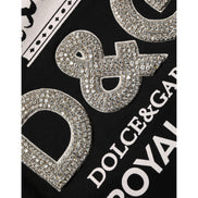 Dolce & Gabbana Black Embellished Cotton Sweatshirt