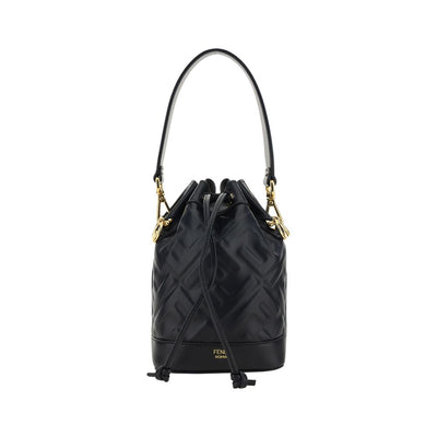 Fendi Black Calf Leather Bucket Bag