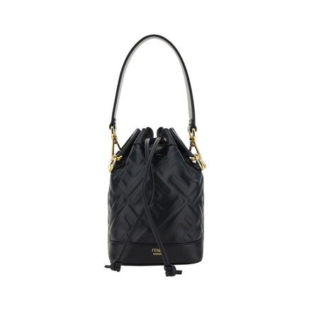 Fendi Black Calf Leather Bucket Bag