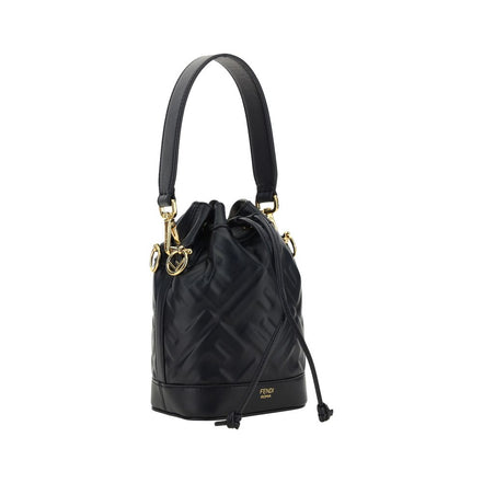 Fendi Black Calf Leather Bucket Bag
