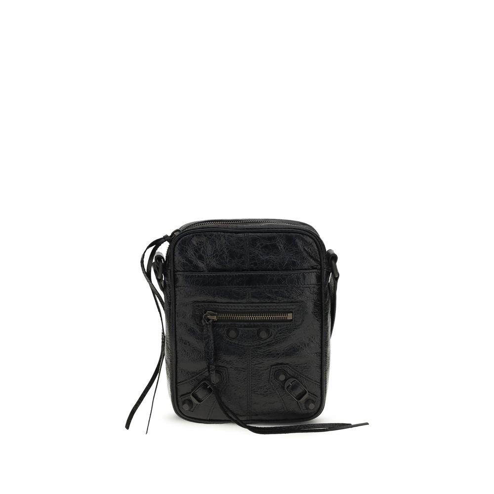 Sac bandoulière Balenciaga en agneau noir Ovis Aries Aries