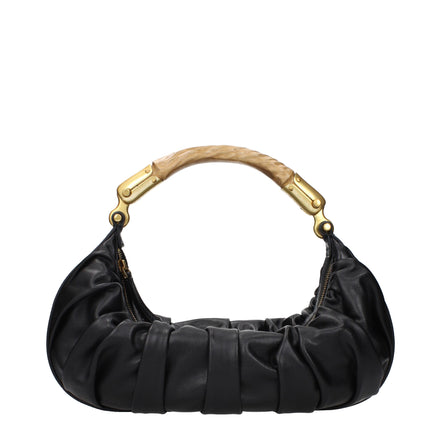 Balmain Black Leather Handbag
