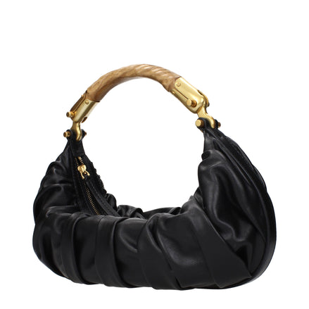 Sac à main en cuir noir Balmain