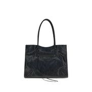 Sac bandoulière Balenciaga en agneau noir Ovis Aries Aries