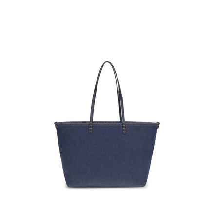 Sac à bandoulière Fendi en coton bleu