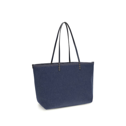 Sac à bandoulière Fendi en coton bleu
