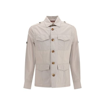 Cappotto Brunello Cucinelli in cotone beige