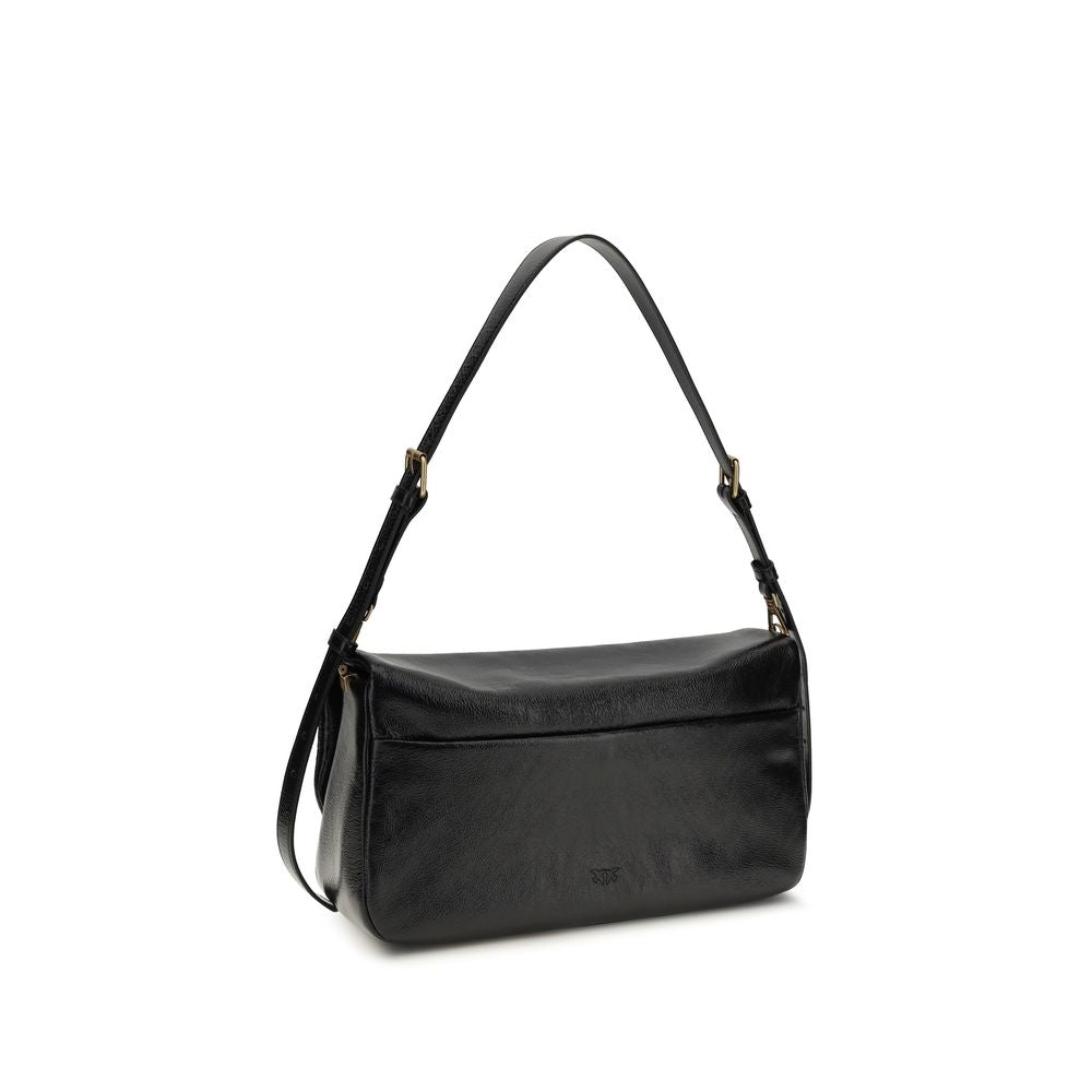 PINKO Black Love Click Soft Horizontal Shoulder Bag