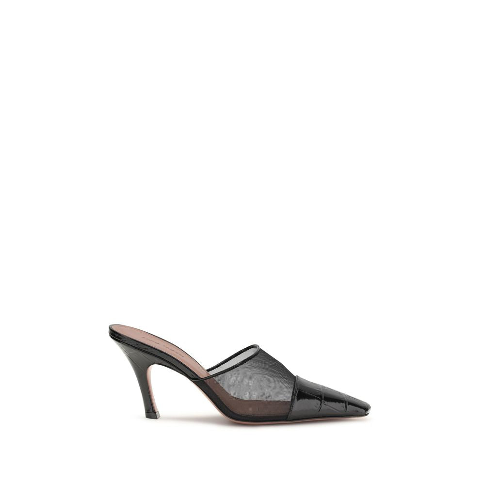 Amina Muaddi Black Mules