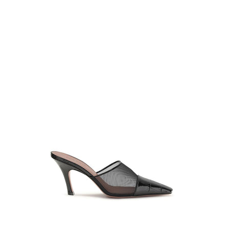 Amina Muaddi Black Mules