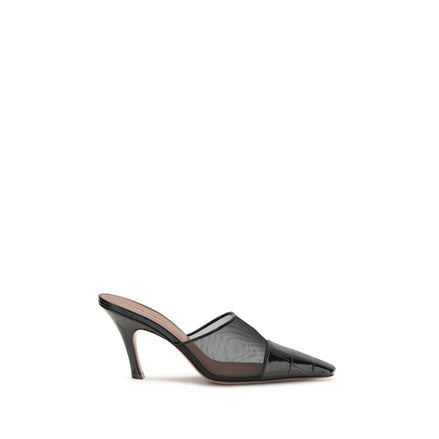 Amina Muaddi Black Mules