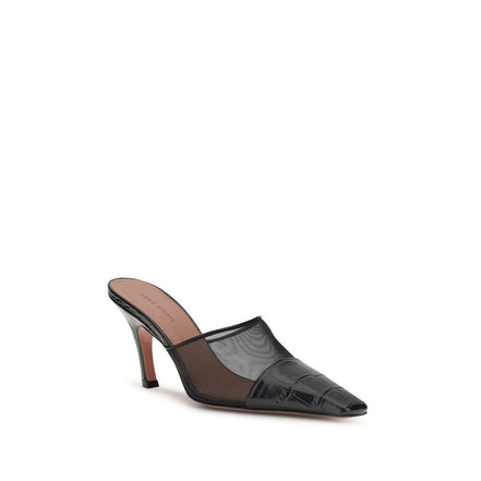 Amina Muaddi Black Mules
