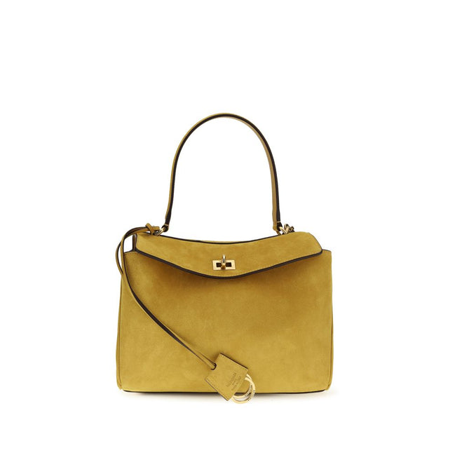 Sac à main Balenciaga en cuir de veau beige Bos Taurus