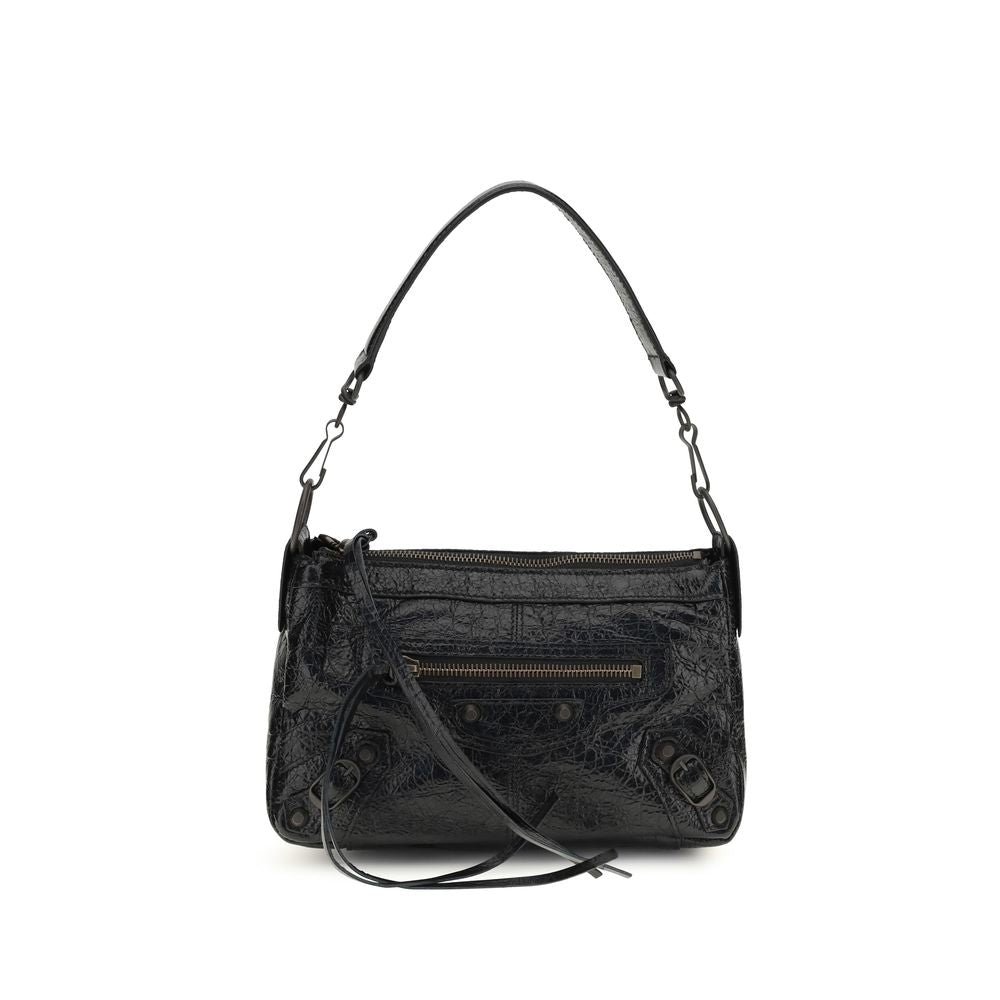 Sac à main Balenciaga en cuir d'agneau Ovis Aries Aries noir