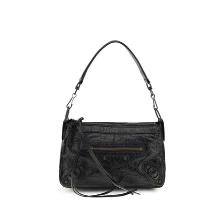 Sac à main Balenciaga en cuir d'agneau Ovis Aries Aries noir