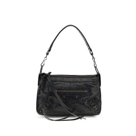 Sac à main Balenciaga en cuir d'agneau Ovis Aries Aries noir