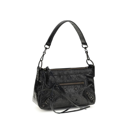 Sac à main Balenciaga en cuir d'agneau Ovis Aries Aries noir