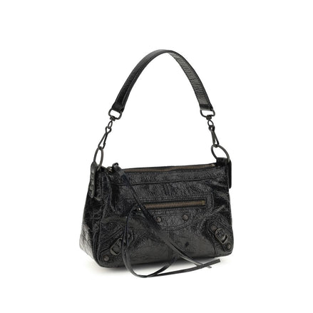 Sac à main Balenciaga en cuir d'agneau Ovis Aries Aries noir