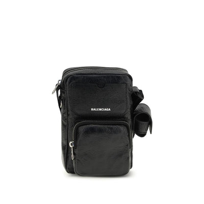 Balenciaga Black Lamb Shoulder Bag - Men