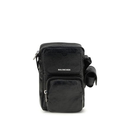 Balenciaga Black Lamb Shoulder Bag - Men