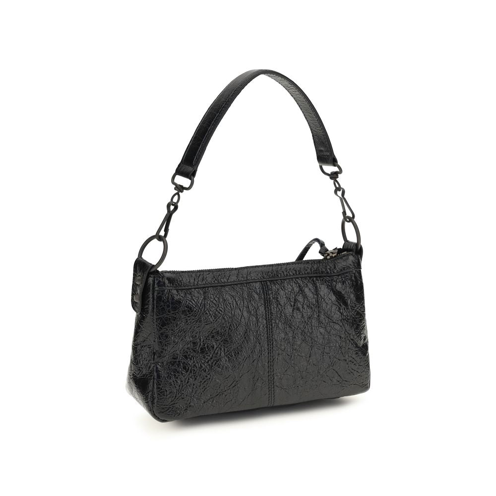 Sac à main Balenciaga en cuir d'agneau Ovis Aries Aries noir