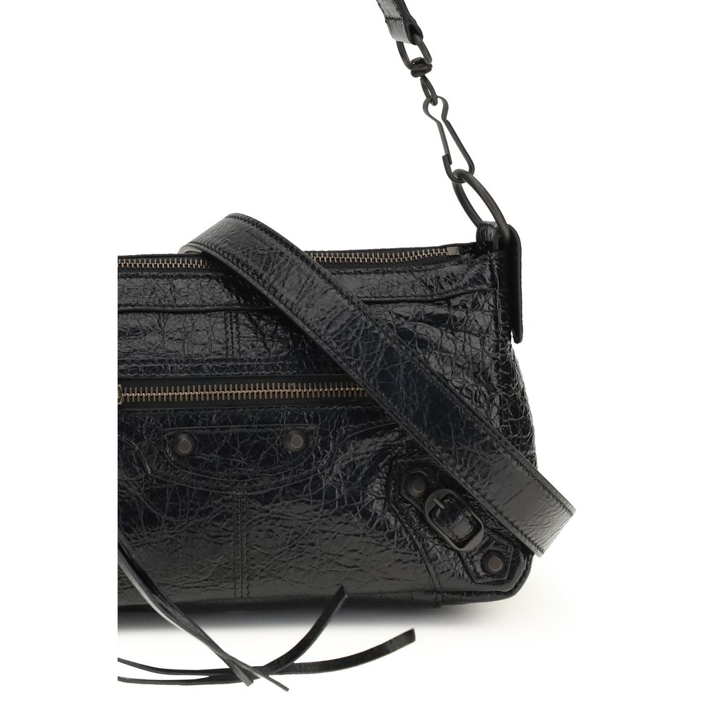 Sac à main Balenciaga en cuir d'agneau Ovis Aries Aries noir