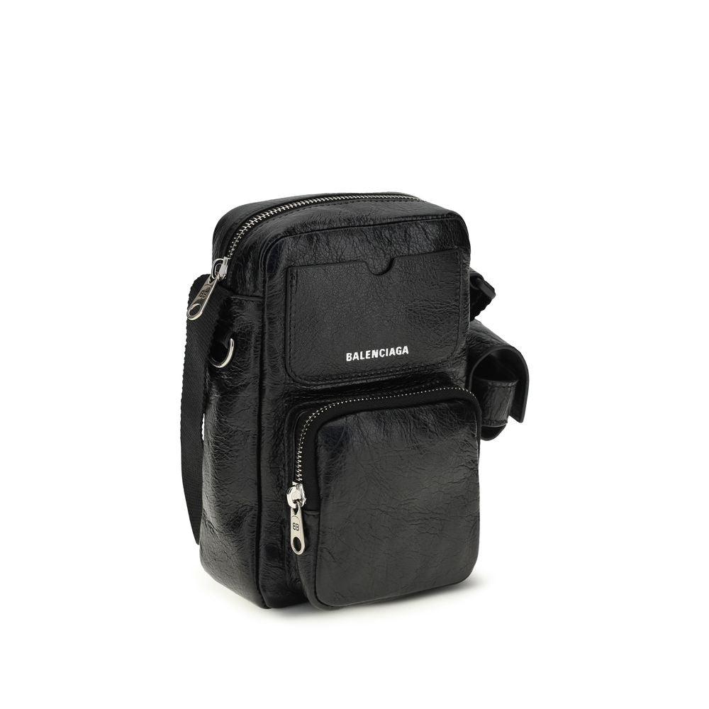 Sac bandoulière Balenciaga en agneau noir Ovis Aries Aries