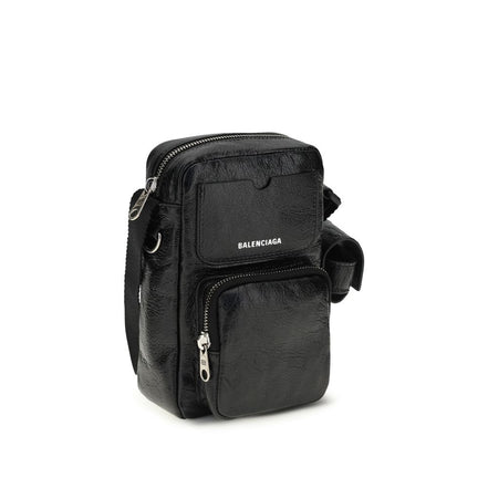 Sac bandoulière Balenciaga en agneau noir Ovis Aries Aries