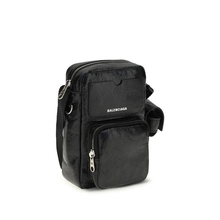 Balenciaga Black Lamb Shoulder Bag - Men