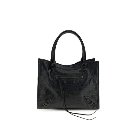 Sac à main Balenciaga en cuir d'agneau Ovis Aries Aries noir