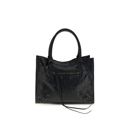 Sac à main Balenciaga en cuir d'agneau Ovis Aries Aries noir