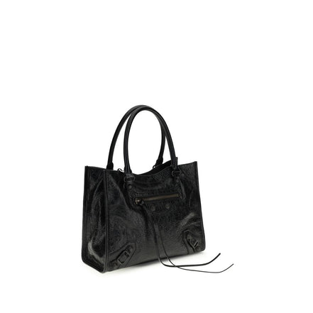 Sac à main Balenciaga en cuir d'agneau Ovis Aries Aries noir