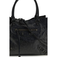 Sac à main Balenciaga en cuir d'agneau Ovis Aries Aries noir