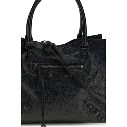Sac à main Balenciaga en cuir d'agneau Ovis Aries Aries noir