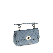 Borsa a Tracolla Valentino Garavani Blu in Viscosa