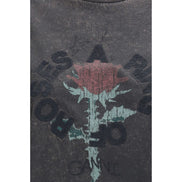 Ganni Gray Cotton T-Shirt