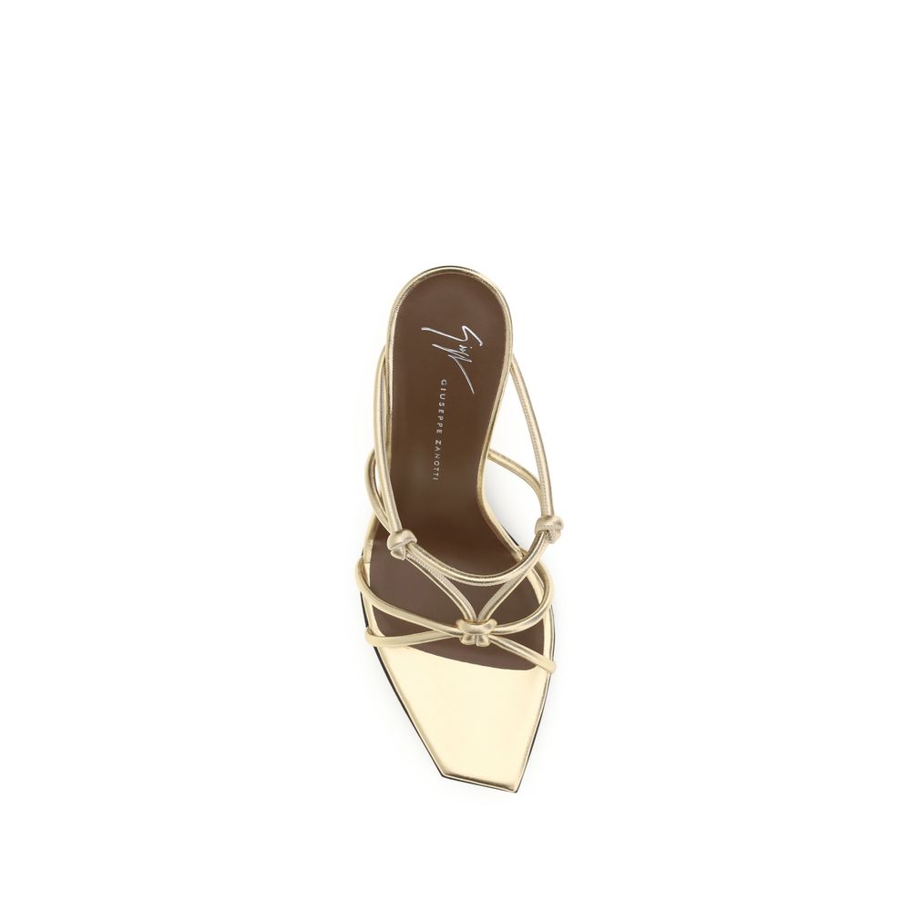 Giuseppe Zanotti Gold Stiletto Heel Sandals