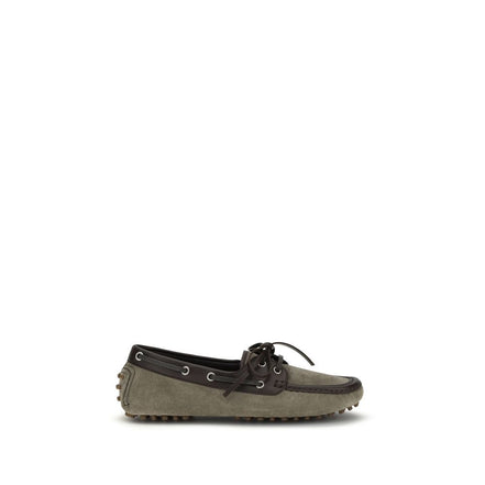 Mocassini slip-on Brunello Cucinelli in pelle di vitello grigia Bos Taurus